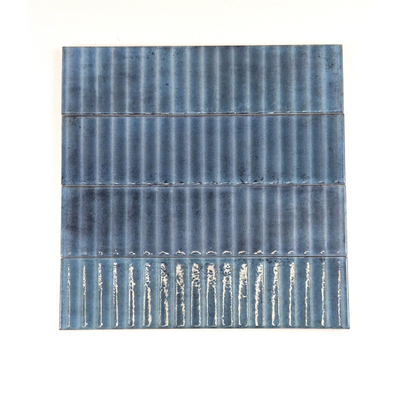 SAMPLE Terravito Sileno Voor wandtegel - 30x7.5cm - 8mm - ribbel - Blauw