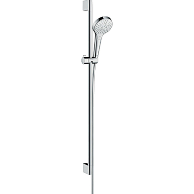 Hansgrohe Croma Select S Multi glijstangset met Croma Select S Multi handdouche 90cm met Isiflex`B doucheslang 160cm wit/chroom