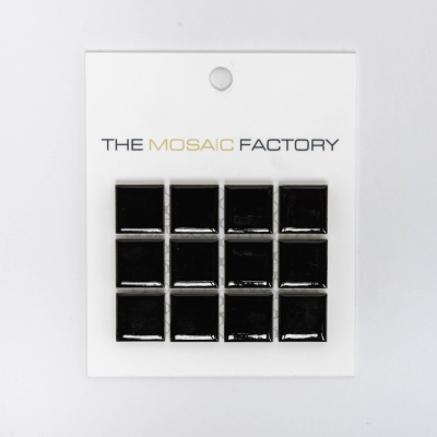 SAMPLE The Mosaic Factory Barcelona Carrelage mosaïque - 2.3x2.3x0.6cm - Carrelage mural - pour intérieur et extérieur carré - porcelaine noir