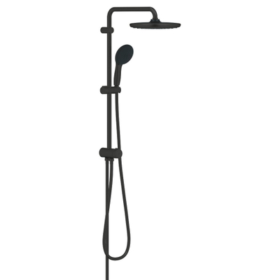 Grohe Vitalio Start QuickFix 250 Flex Regendoucheset - 25cm - hoofddouche - 2 straalsoorten - ronde handdouche - 2 straalsoorten - met omstelkraan - matte black (mat zwart)