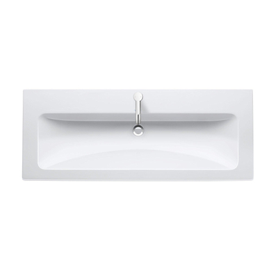 Meuble lavabo Duravit ME par Starck 1 trou de robinet avec trop-plein 123x49cm blanc