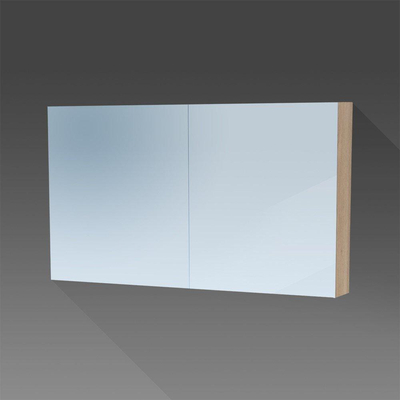 BRAUER Impress Deluxe spiegelkast - 120x70x15cm - interne en externe verlichting - 2 dubbelzijdige spiegeldeuren - Sunlit