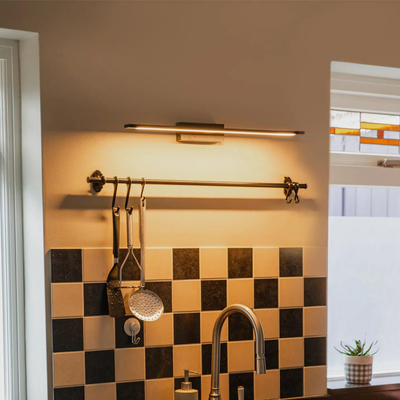 QAZQA Jerre Applique murale - 62x13,5x5,5cm - LED incluse - IP44 - noir mat