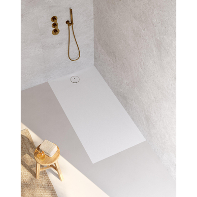 Riho Nuvia Douchevloer - 160x80cm - antibacterieel - purite - white matt