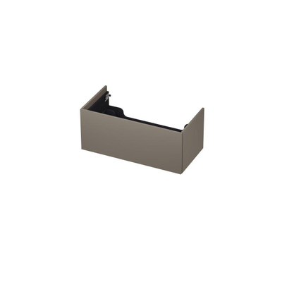 INK Wastafelonderkast - 90x45x37.6cm - 1 lade - push to open - met recht opdekfront - MDF lak - Mat taupe