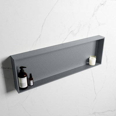 MONDIAZ EASY Nis - 89.5x29.5cm - geschikt voor in- of opbouw - 1 vak - kleur Plata | Plata