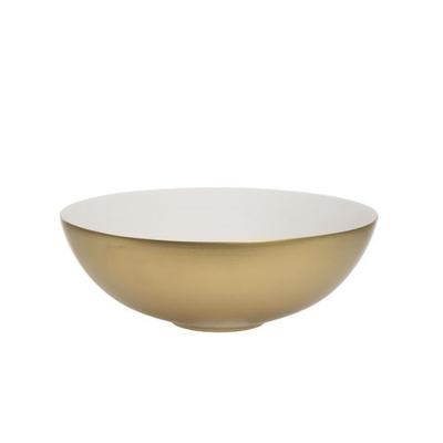 Crosswater Circus Waskom - 40x40x15cm - rond - binnenkant Mat cru - buitenkant Geborsteld messing (goud)