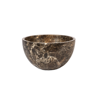 Saniclass Noche Vasque - 21x21x12cm - ronde - pierre naturelle - Dark Emperador