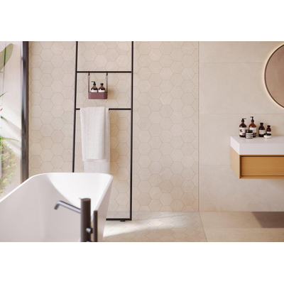 Terravito Allino wand- en vloertegel - 120x120cm - gerectificeerd - Betonlook - Sand mat (beige)