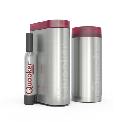 Quooker BE Flex Round kokendwaterkraan - draaibare & uittrekbare uitloop - Combi+ incl. Cube reservoir - Warm / kokend / bruisend / gefilterd water - gunmetal