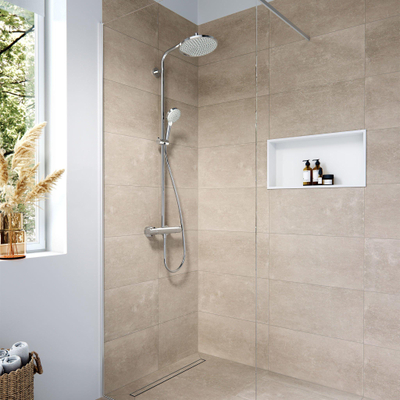 Hansgrohe XtraStoris Original Inbouw Nis - 30x15x7cm - frame - mat wit