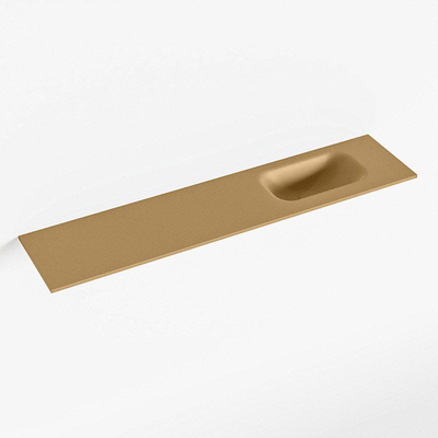 Mondiaz EDEN Lavabo - 100x23x0.9cm - vasque droite - sans trous de robinet - pour meuble de toilettes - Solid surface - Oro