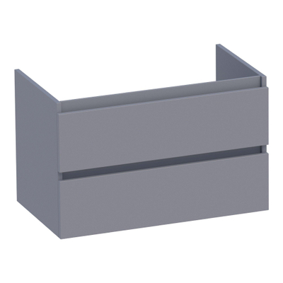 BRAUER Joy wastafelonderkast 80 2 softclose lades - greeploos - 1 sifon uitsparing - mat grijs