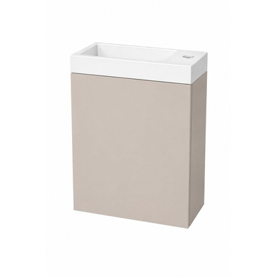Nemo Durma Fonteinkastset - 40x20x50cm - 1 deur - links - 1 kraangat - rechts - Taupe