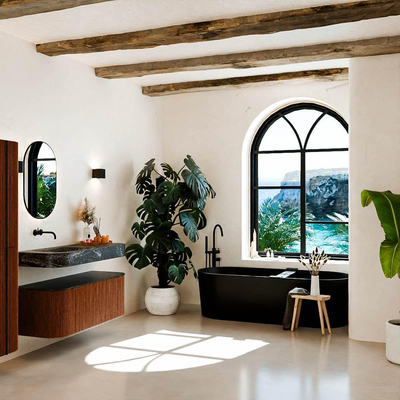 MONDIAZ THOR-DLUX 120cm meuble de salle de bains arrondi gauche + droite couleur Ruby avec 1 tiroir et 2 portes. Vasque suspendue CLOUD Gauche sans trou de robinet couleur Lava.