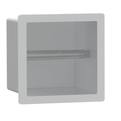 Fortifura Calvi Toiletrolhouder - inbouw - 17.3x17.3x15.3cm - Mat wit OUTLETSTORE