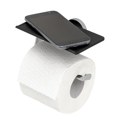 Tiger Noon Toiletrolhouder - zonder klep - met planchet - chroom
