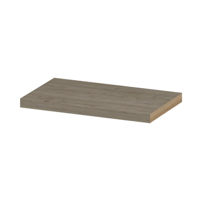 INK 35d étagère murale - 60x35x3.5cm - bord avant chanfreiné - pour niche - MFC chêne grège