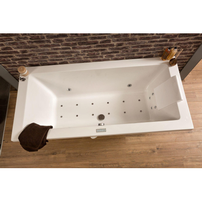 Xenz Society Baignoire duo - 170x75x53 - bonde centrale - acrylique - blanc