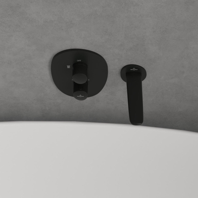 Villeroy & Boch Antao Mitigeur thermostatique encastré avec robinet d'arrêt - noir mat