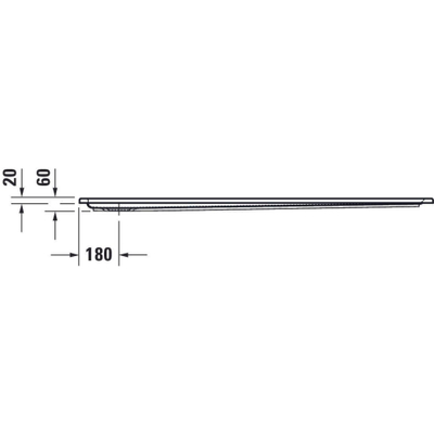 Duravit Starck slimline douchebak 160x80cm wit