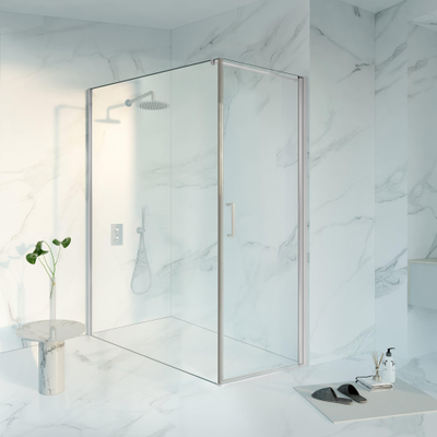 Fortifura Galeria Douchecabine - 70x180x200 - Profiel veiligheidsglas - antikalk - hoogglans chroom