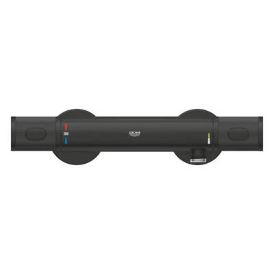 Grohe Precision Feel Thermostatische Douchemengkraan - inclusief temperatuurbegrenzer - matte black (mat zwart)