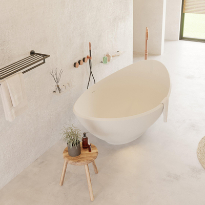 Ideavit Solidlectus Vrijstaand bad 180x100cm ovaal Solid surface wit