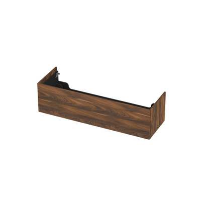 INK Wastafelonderkast - 140x45x37.6cm - 1 lade - push to open - met recht opdekfront - MFC - Noten
