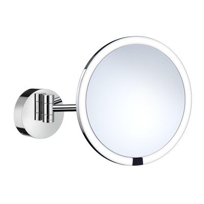 Smedbo Outline make-up spiegel / scheerspiegel 21.5cm draaibaar met verlichting chroom