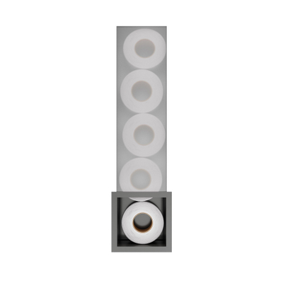Hotbath &MORE Inbouw Reserverol Houder - 16x60x14cm - voor 6 rollen - PVD - geborsteld gunmetal (antraciet)