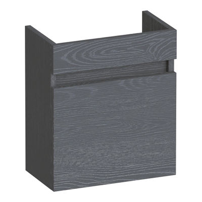 BRAUER Joy meuble lave-mains - 40x45x22cm - avec 1 porte sans poignée ouvrant vers la droite en Gris Bois