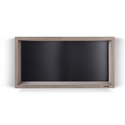 Looox Wood collection Boîte murale 60x30cm avec plaque arrière noir mat chêne noir mat