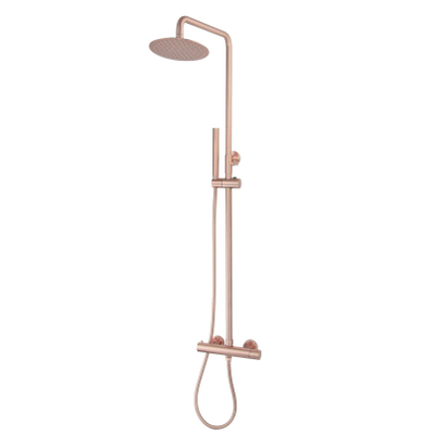 Best-Design Lyon thermostatische regendouche-opbouwset rosé-mat-goud SHOWROOMMODEL