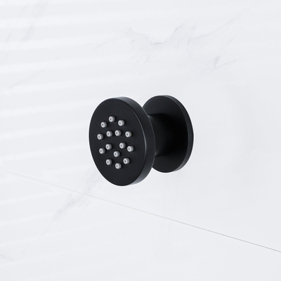 Fortifura Calvi zijdouche - 5cm - rond - 4 stuks - mat zwart