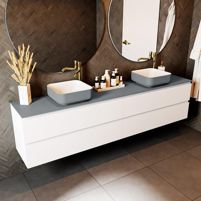 Mondiaz TOP 23 Topblad - 210x23.5x0.9cm - geschikt voor afdekplaat - Solid surface - Plata