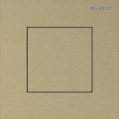 Geberit Type 40 urinioir bedieningsplaat - pneumatisch - vierkant - messing geborsteld/easy-to-clean - geborsteld messing goud