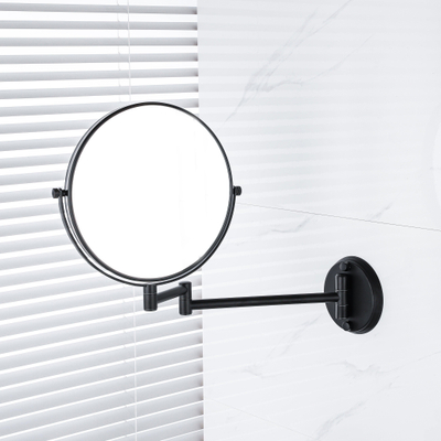 Fortifura Calvi miroir de maquillage - 20cm - grossissement 1x et 3x - rond - noir mat