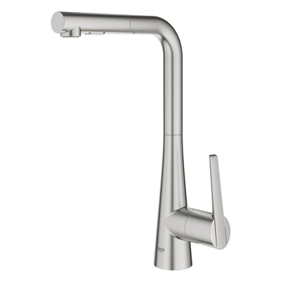 GROHE Zedra Mitigeur de cuisine - bec en L - SuperSteel brossé