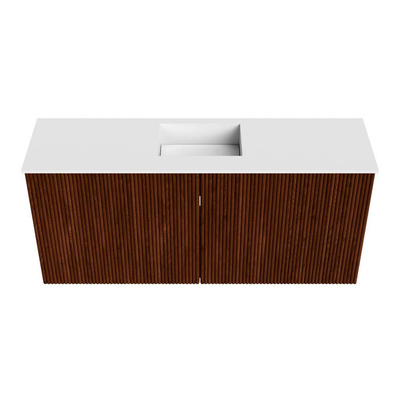 Mondiaz JOYA 90cm toiletmeubel - kleur Ruby - Wastafel FAYE positie Midden Zonder kraangat kleur Talc.