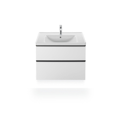 Duravit d-neo lavabo avec verre merveilleux 80x48x16.5cm 1 trou pour robinetterie rectangle céramique blanc