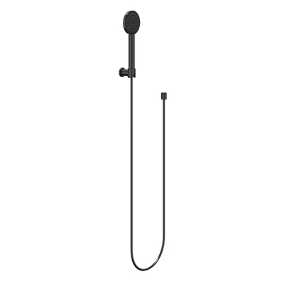 IVY Ensemble de douchette à main - rond - satin spray - avec support mural réglable - flexible de douche 150cm - modèle barre - 120 cm - chrome noir PVD