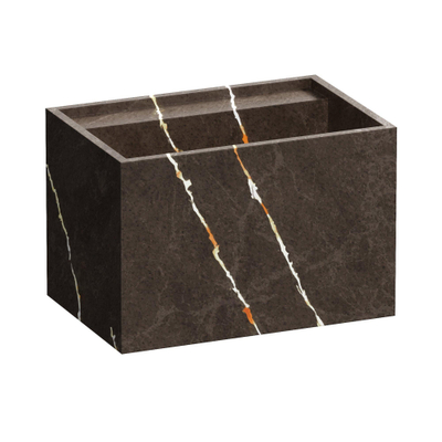 BRAUER Cube Lavabo pour meuble - 60x40x45.7cm - sans trop-plein - 1 vasque - sans trou de robinet - composite - Copper Brown