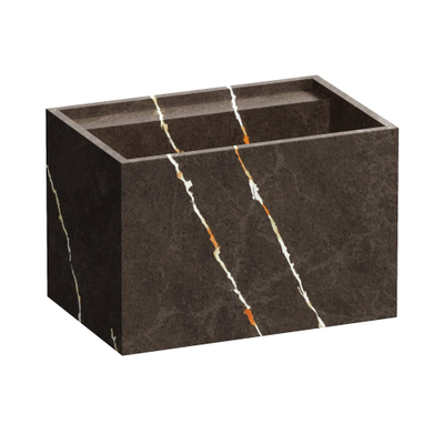 BRAUER Nova lavabo - 60x46x40cm - incl. consoles de fixation cachées - 1 vasque - 0 trous de robinet - composite - aspect marbre - Copper Brown
