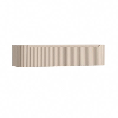 H&R Badmeubelen Juice Wastafelonderkast - 180x45x40cm - afgeronde hoeken - 2 lades - geïntegreerde greep - Merino