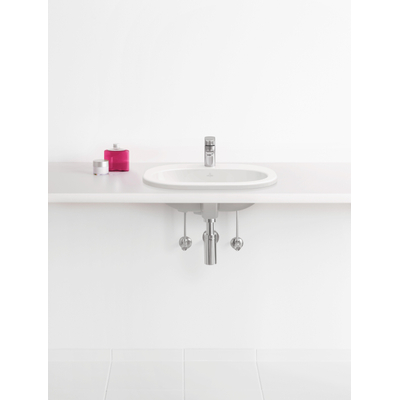 Villeroy et Boch O.novo Lavabo à encastrer 56x40.5cm avec trop plein et trou pour robinetterie ceramic+ Blanc