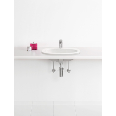 Villeroy et Boch O.novo Lavabo à encastrer 56x40.5x17.5cm avec trop plein et trou pour robinetterie Blanc
