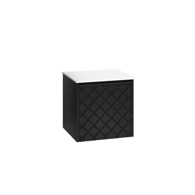 Crosswater Vergo ensemble de meubles de salle de bain - 49.8x47.6x45.5cm - plan vasque - blanc polaire - 1 tiroir - noir mat