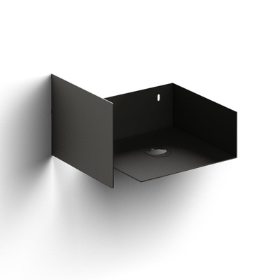 Clou Flush Open Kast - 36.5x27x20.5cm - rechts - met handdoekhouder - zwart