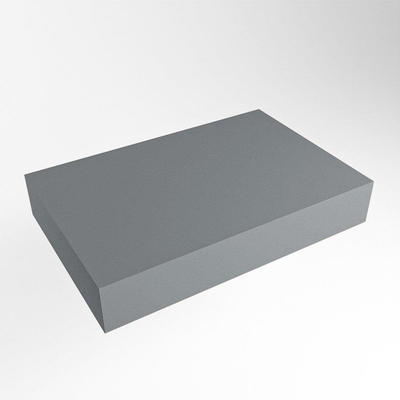 Mondiaz TOP 46 Vrijhangend Topblad - 70x46x12cm - geschikt voor waskom - Solid surface - Plata